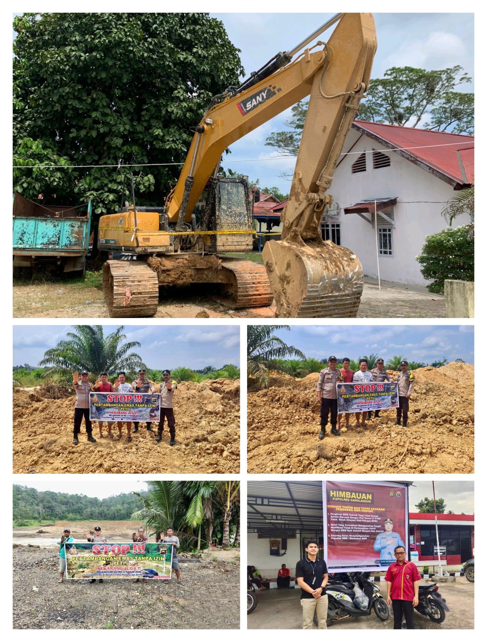 Polres Sarolangun Lakukan Penyelidikan dan Pemetaan Keberadaan Alat Berat Untuk Aktivitas PETI