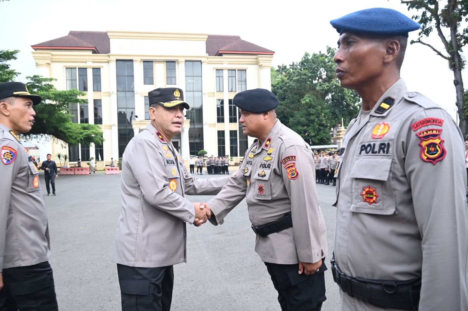 Polda Jambi Gelar Apel Penyambutan 40 Personel BKO Penanganan Bencana Sumbar