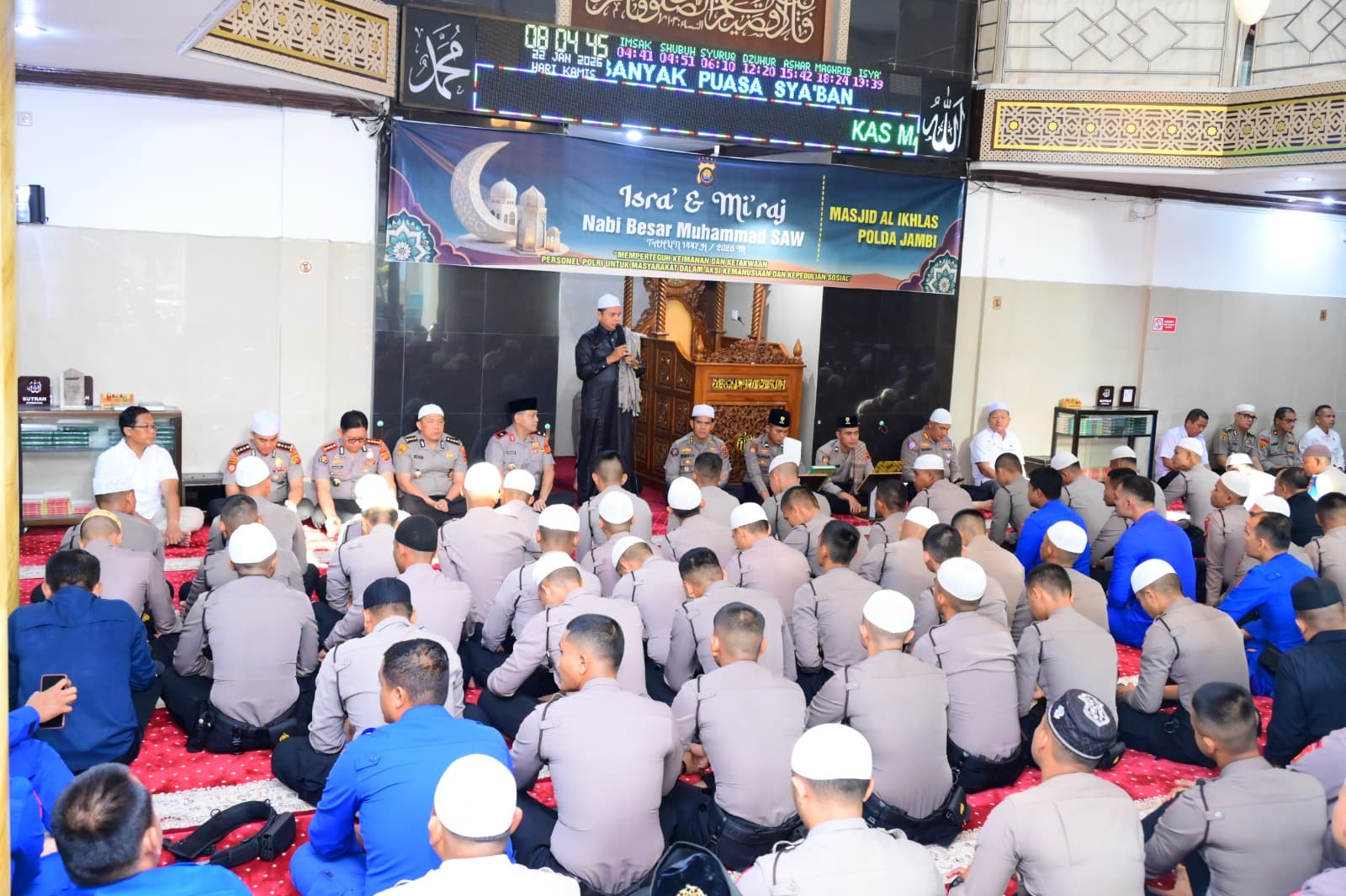 Peringati Isra’ Mi’raj 1447 H, Wakapolda Jambi: Jadikan Isra’ Mi’raj sebagai momentum pembinaan spiritual bagi seluruh personel Polri