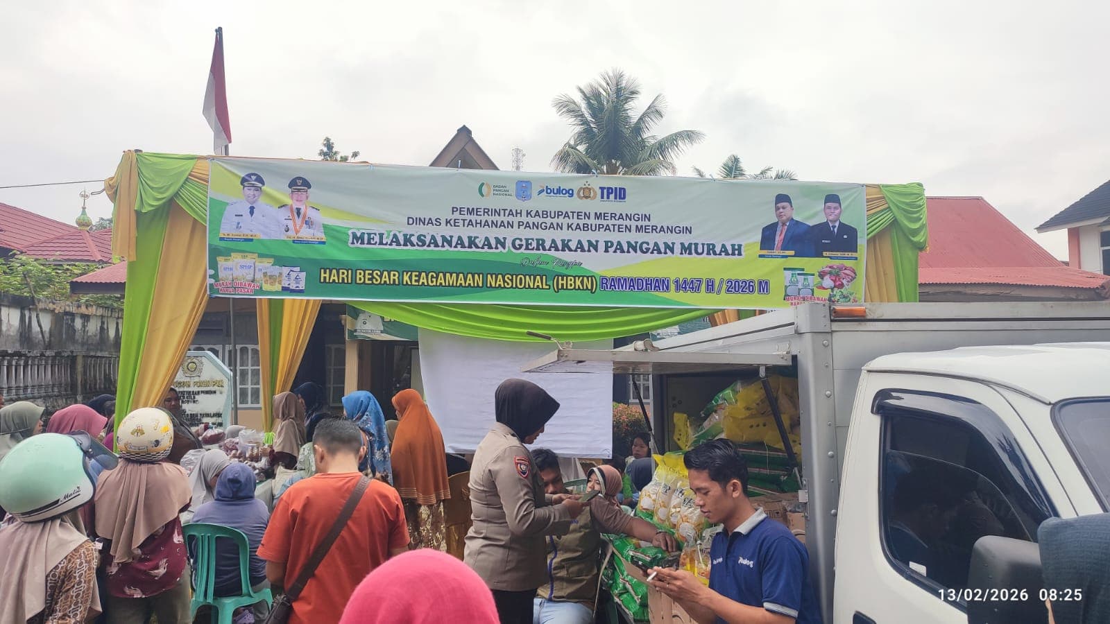 Pemkab Merangin dan Sarolangun Bersama Bulog  Ikut Melaksanakan Gerakan Pangan Murah Serentak Se Indonesia 