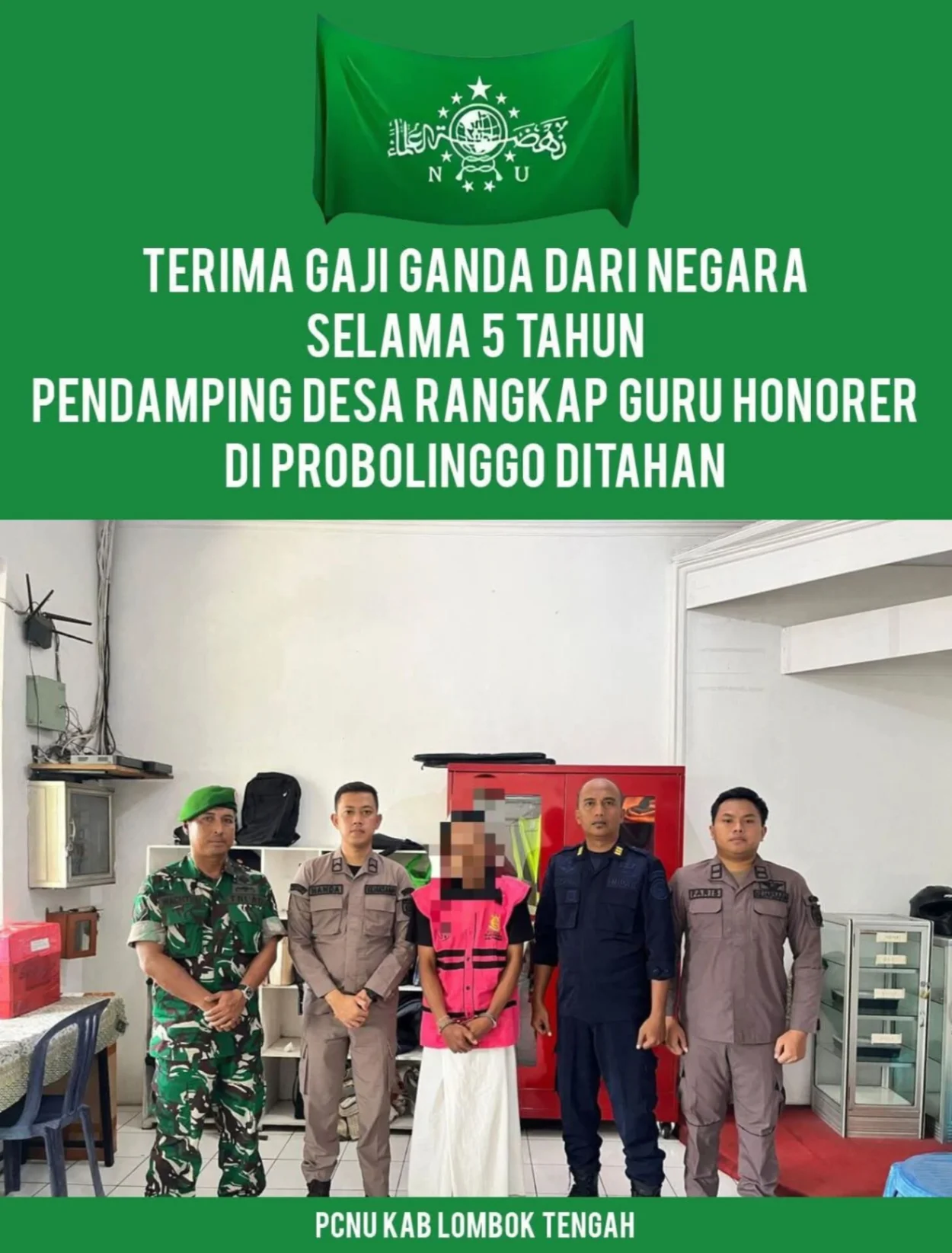 Terima Gaji Ganda dari Negara Selama 5 Tahun, Pendamping Desa Rangkap Guru Honorer di Probolinggo Ditahan
