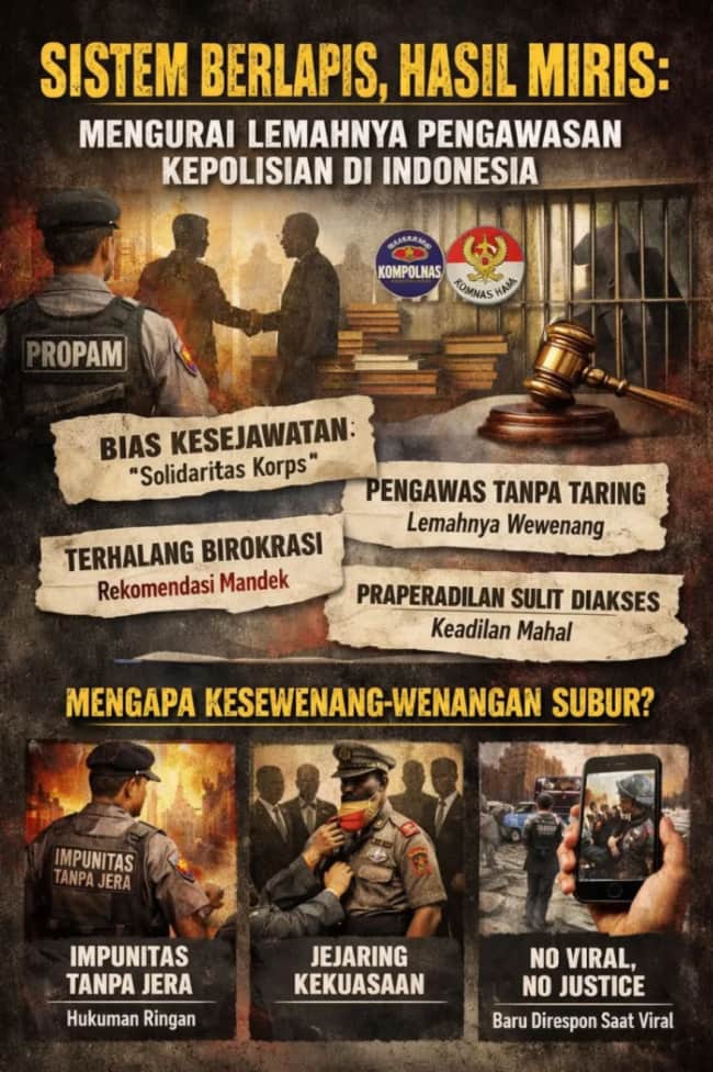 Sistem Berlapis, Hasil Miris: Mengurai Lemahnya Pengawasan Kepolisian di Indonesia