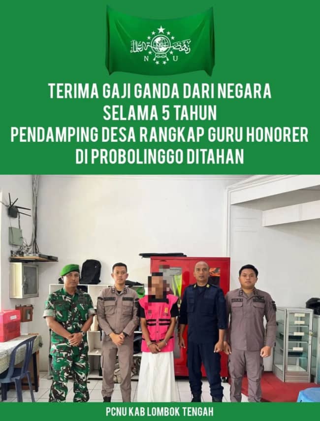 Terima Gaji Ganda dari Negara Selama 5 Tahun, Pendamping Desa Rangkap Guru Honorer di Probolinggo Ditahan